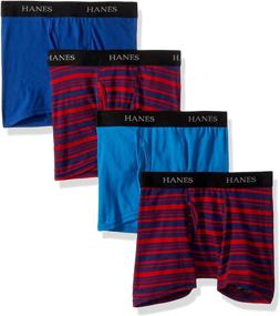 img 1 attached to 🩲 Трусы Hanes Boys' Big Ultimate Dyed Boxer Brief 4-Pack: максимальный комфорт и стиль