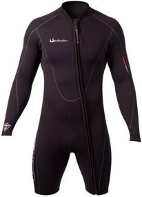 img 4 attached to 🏄 Henderson Men's Thermoprene Long Sleeve Front Zipper 3mm Shorty - High Performance Wetsuit for Superior Comfort and Flexibility