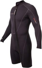 img 1 attached to 🏄 Henderson Men's Thermoprene Long Sleeve Front Zipper 3mm Shorty - High Performance Wetsuit for Superior Comfort and Flexibility