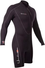 img 3 attached to 🏄 Henderson Men's Thermoprene Long Sleeve Front Zipper 3mm Shorty - High Performance Wetsuit for Superior Comfort and Flexibility