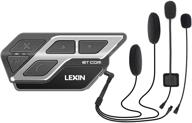 🏍️ lexin et-com v5.0 беспроводной bluetooth мотоциклетный шлем: система обмена сообщениями с подавлением шума и дальностью 1200 метров для квадроцикла и грязевого байка. логотип