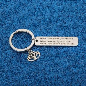 img 3 attached to 🕉️ Buddhist Inspirational Keychain: Manifest Your Thoughts into Becoming Buddha, Jewelry Gift