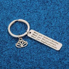 img 2 attached to 🕉️ Buddhist Inspirational Keychain: Manifest Your Thoughts into Becoming Buddha, Jewelry Gift