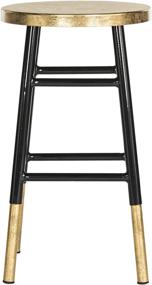 img 3 attached to 🪑 Safavieh Emery Black and Gold Leaf 24-inch Counter Stool for Your Home Collection