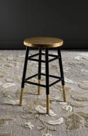 🪑 safavieh emery black and gold leaf 24-inch counter stool for your home collection logo