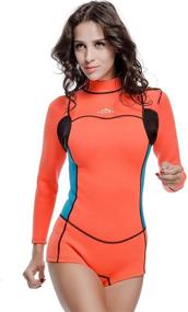 img 1 attached to 🌊 Stay Comfortable and Stylish with our Neoprene Wetsuit Women 2MM: Perfect for Surfing, Snorkeling, and Diving!