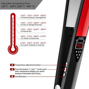 img 1 attached to 💇 Digital Anti-Static Hair Straightener with Double-Layer Ceramic Technology - 2 in 1 Styling Tool for All Hair Types, Ideal Gift for Women