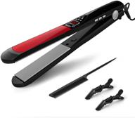 💇 digital anti-static hair straightener with double-layer ceramic technology - 2 in 1 styling tool for all hair types, ideal gift for women logo