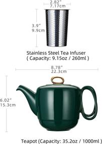 img 2 attached to 🍵 Entwined Porcelain Stainless Infuser by ZENS