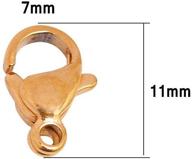 mymagic 100pcs 304 stainless steel curved lobster claw clasps: perfect for diy jewelry making logo