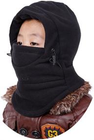 img 4 attached to Winter Warm Balaclava Mask for Kids - Windproof Snow Hat, Ski Mask, and Neck Warmer for Toddlers, Boys, and Girls