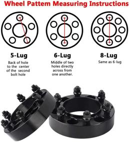 img 2 attached to Колесные дистанционные кольца высокого качества 6x5,5 для 4 Runner Tacoma с 6 шпилечным крепежом - 1,5 дюйма - 6x139,7 мм - кованые - 106 мм, с центровочной втулкой - В комплекте 12x1,5 шпилек ET