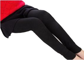 img 1 attached to Weigou Winter Girls Leggings Pants: Stay Cozy with Thick Warm Fleece Lining and Stretchy Thermal Comfort