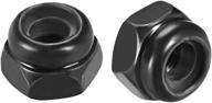 🔒 uxcell m2.5 x 0.45mm nylon insert hex lock nuts, carbon steel black zinc plated - pack of 100 for secure fastening! логотип