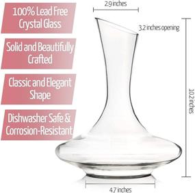 img 1 attached to 🍷 Enhance Your Wine Experience with the Wine Decanter Glass Carafe Set