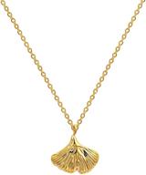 stylish gold ginkgo necklace: the perfect gift for women & teen girls on valentine’s day and holidays logo