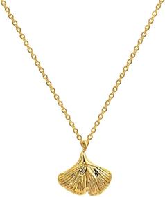 img 4 attached to Stylish Gold Ginkgo Necklace: The Perfect Gift for Women & Teen Girls on Valentine’s Day and Holidays