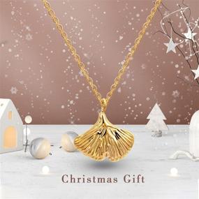 img 1 attached to Stylish Gold Ginkgo Necklace: The Perfect Gift for Women & Teen Girls on Valentine’s Day and Holidays