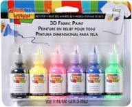 🎨 scribbles 6-pack of dimensional fabric paint - 80's pop logo