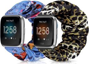 img 4 attached to ShuYo Scrunchie Versa Watch Bands Compatible With Versa 2/ Versa/Versa Lite/SE/Versa Special Wellness & Relaxation