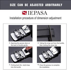 img 3 attached to Sophisticated Siepasa Men's Accessories: Genuine Leather Automatic Belts for Fashionable Style