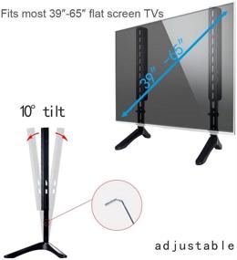 img 3 attached to 📺 Versatile Universal TV Stand/TV Wall Mount - Adjustable Table Top Stand for 26-65 inch TVs - LG, TCL, Samsung, Sony & More - Maximum 99lbs Load - VESA Up to 800x480mm