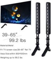 📺 versatile universal tv stand/tv wall mount - adjustable table top stand for 26-65 inch tvs - lg, tcl, samsung, sony & more - maximum 99lbs load - vesa up to 800x480mm logo