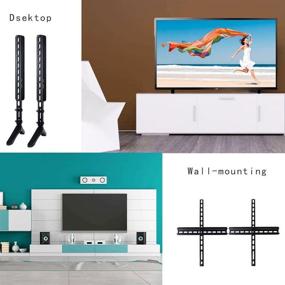 img 2 attached to 📺 Versatile Universal TV Stand/TV Wall Mount - Adjustable Table Top Stand for 26-65 inch TVs - LG, TCL, Samsung, Sony & More - Maximum 99lbs Load - VESA Up to 800x480mm