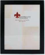 stylish black wood picture frame: lawrence frames 34380 - ideal for 8x10 prints логотип