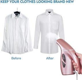 img 2 attached to 👕 Uomeod Rose Gold Portable Steamer for Clothes, Handheld Fabric Steam Iron with 240ml Big Capacity, 8 in 1 Handheld Garment Steamer for Home and Travel