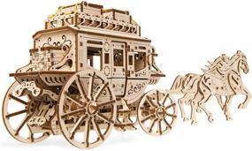 img 1 attached to UGEARS Wooden Stagecoach Construction Kit - Mechanically Engineered