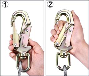 img 3 attached to 🧗 SEAAN Flipline Climbing Carabineer Adjuster: Secure and Versatile Climbing Gear