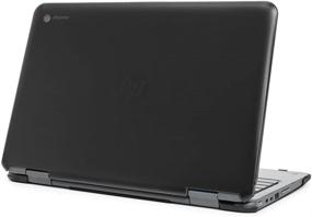 img 3 attached to 📦 mCover Hard Shell Case for HP Chromebook X360 11 G1 EE (2018, 11.6") - Black | Compatible with Select HP Chromebook Models