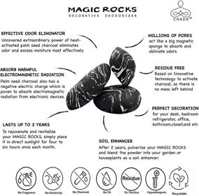 img 3 attached to Chada Magic Rocks: Charcoal Air Deodorizer for Natural Room Odor Elimination & Smoke Smell Absorption - Set of 4 Rocks (420 g)