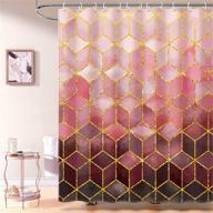 yellyhommy curtain colorful geometric bathroom logo