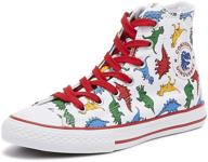 converse kids' chuck taylor all star dinoverse high top sneaker: unisex-child's dinosaur-inspired shoe logo