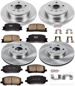 img 1 attached to 🚗 Power Stop KOE1140 Autospecialty Brake Kit: OE Brake Rotors & Ceramic Pads - Front & Rear Replacement