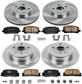 img 2 attached to 🚗 Power Stop KOE1140 Autospecialty Brake Kit: OE Brake Rotors & Ceramic Pads - Front & Rear Replacement