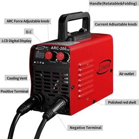 img 2 attached to 🔥 Arc Welder 130Amp Dual Voltage Stick MMA Welding Machine with IGBT Technology, Digital Control, Smart VRD, and Hot Start - Suitable for Welding rods Below 3.2mm