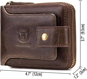 img 3 attached to Genuine Leather Men's Wallet: Secure Zipper, RFID Blocking and Sleek Design