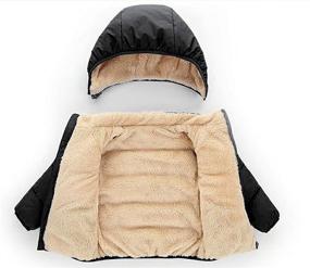 img 2 attached to Happy Cherry Toddler Down Jacket: Hooded Windproof Snow Winter Coat Outwear - Ultimate Protection for Little Ones