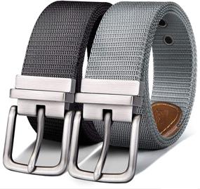 img 4 attached to Sports Casual Men's Accessories: 🧣 Belts with Reversible and Brilliant Colors