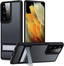 img 4 attached to 📱 TORRAS MarsClimber Samsung Galaxy S21 Ultra Case 6.8 Inch: Translucent Matte Back, 3 Stand Options, Military Grade Drop Tested, Mystic Black