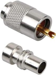 img 2 attached to 🔌 10 Пар UHF PL259 Паяный Штекер для Коаксиальных Кабелей - RG8x, RG8, RG59, LMR-400, RG-213, с Редуктором и Тефлоновой Изоляцией - 50Ом Nч "Низких Потерь РЧ Адаптер, Совместимый с Радиолюбительской Антенной