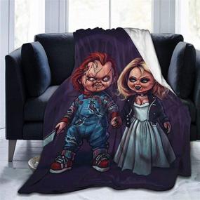 img 4 attached to BRHOsdsy Chucky Flannel Blanket Printing