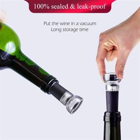 img 2 attached to Wine Pourer and Vacuum Stopper with Luxury Pour Spout - Drip-free Pour, Drop Stop, and Corks for Red Wine Liquor Bottles - Perfect Wine Gifts