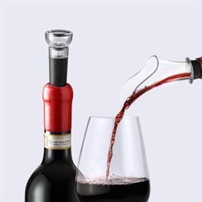 img 1 attached to Wine Pourer and Vacuum Stopper with Luxury Pour Spout - Drip-free Pour, Drop Stop, and Corks for Red Wine Liquor Bottles - Perfect Wine Gifts