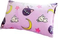 🌙 sailor moon luna blanket: tsukino usagi cosplay purple blanket (includes pillowcase) logo