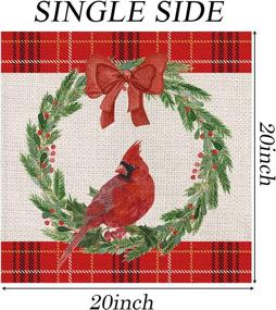 img 3 attached to Christmas Cardinal Farmhouse Pillowcase Decorations Bedding