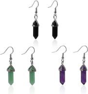 hexagonal earrings amethyst spiritual jewelry 3 logo